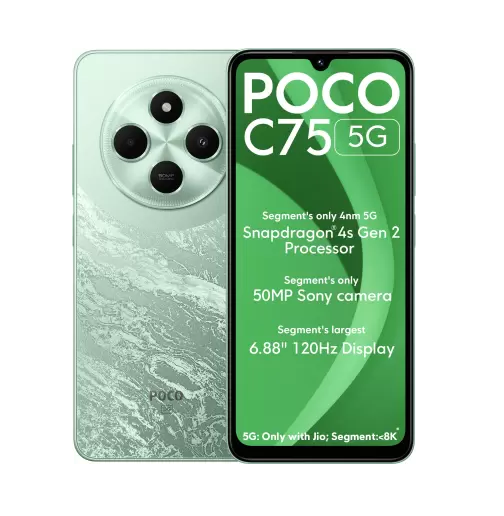 Buy poco c75 5g enchanted green 64 gb 4 gb ram - fliptwirls Online
