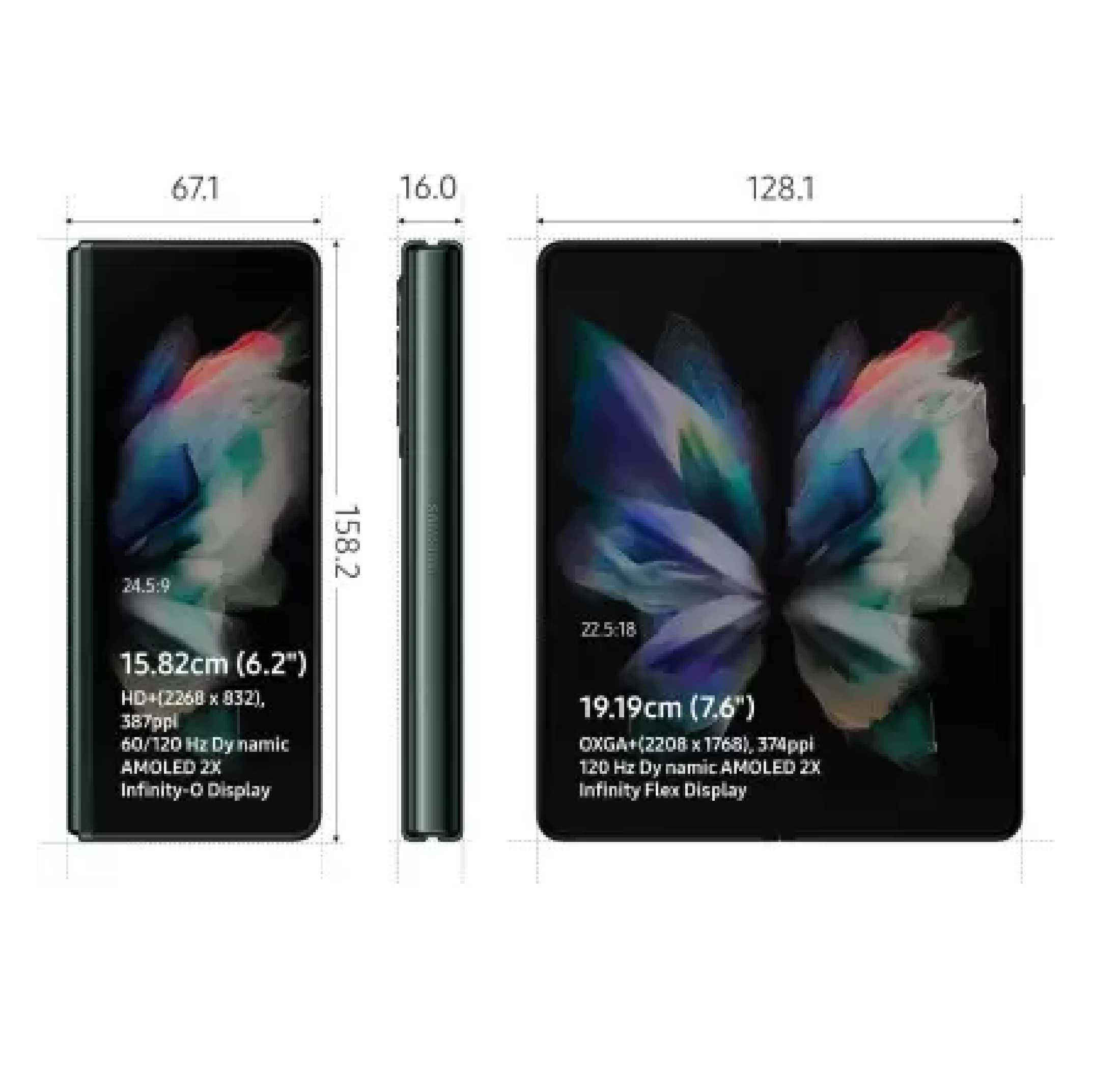 Buy samsung galaxy z fold3 5g phantom green 256 gb 12 gb ram