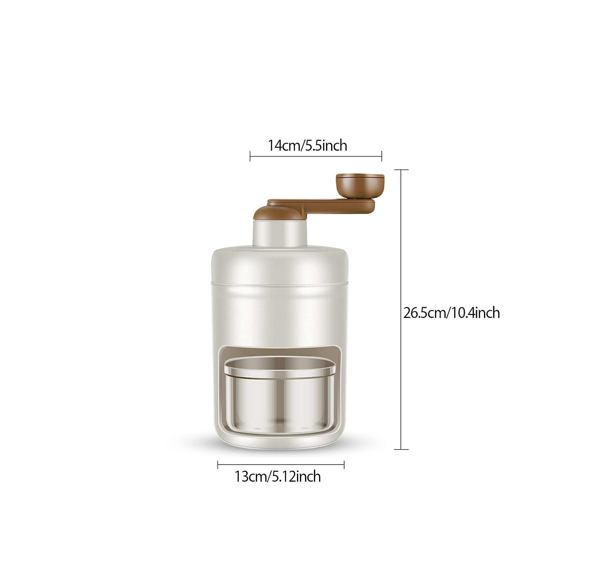 Hand Crank Ice Crusher - Manual Ice Shaver For Snow Cones & Cocktails (Upgrade Version)