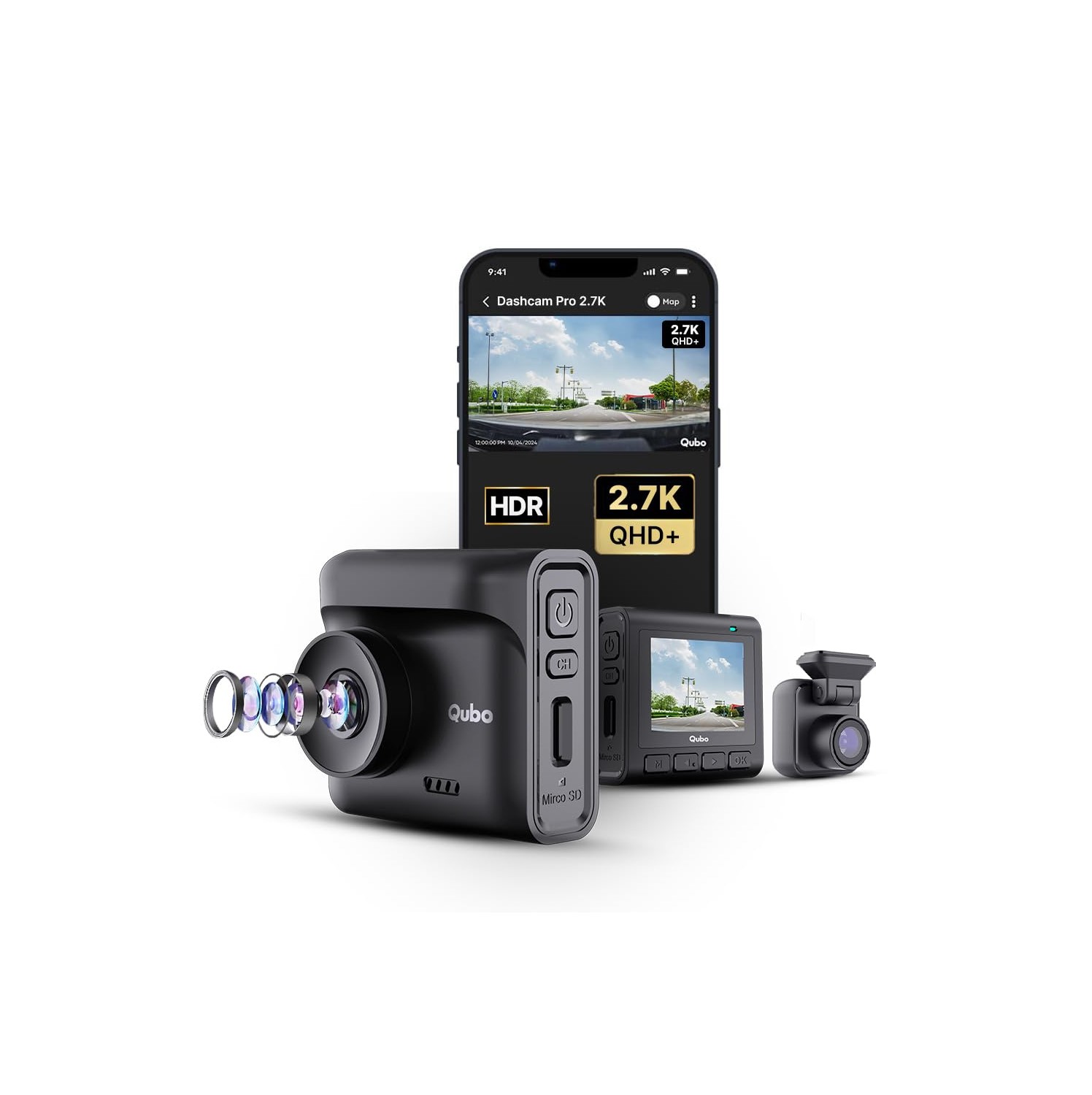 Buy 70mai pro plus a500s dual channel car dash cam - fliptwirls
