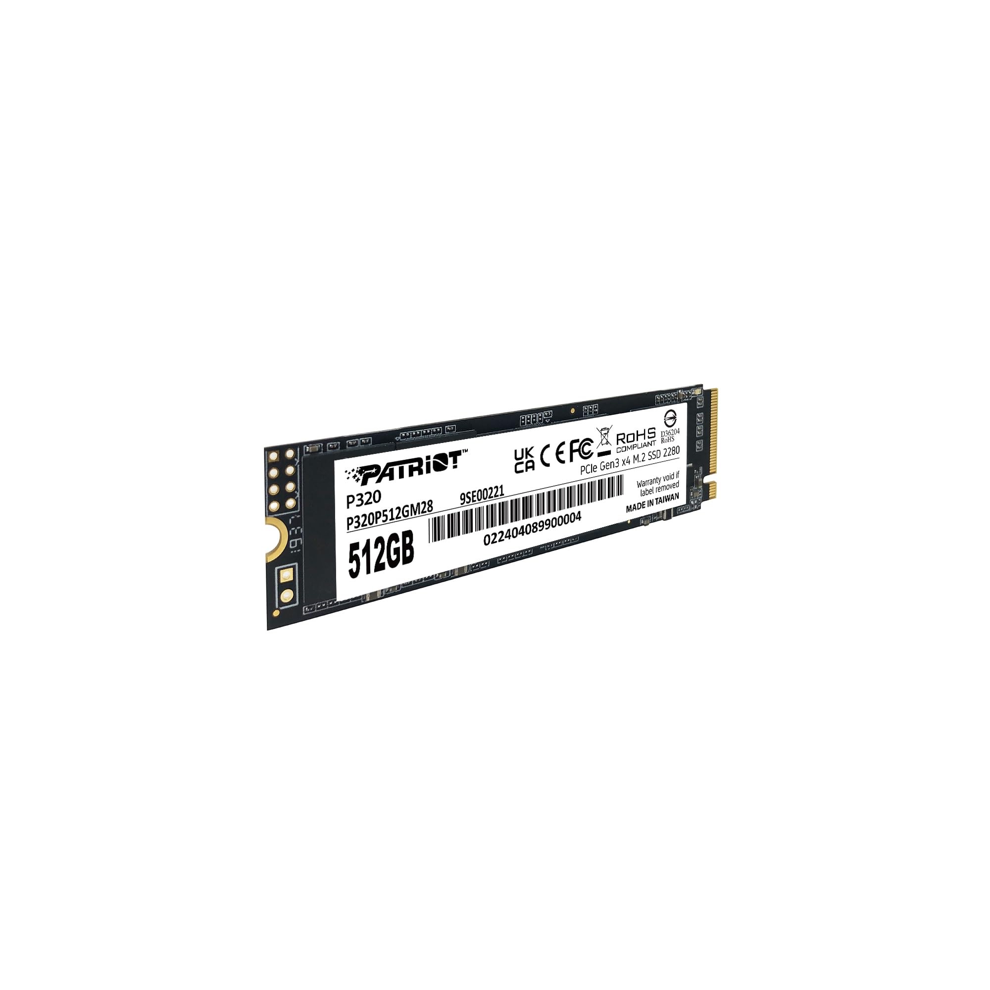 Buy patriot memory p320 512gb internal ssd nvme pcie gen 3x4 m2