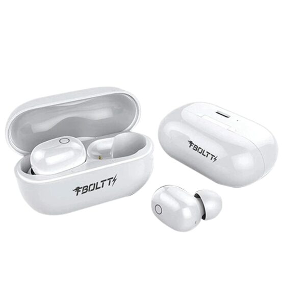 Fire-Boltt Buds BE1400 Truly Wireless Bluetooth in Ear Earphone with Mic (White)