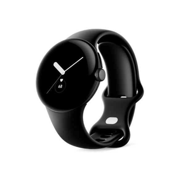 Google Pixel Watch 41mm Matte Black Stainless Steel Case with Obsidian Sport Band (LTE) (GA04300-DE)