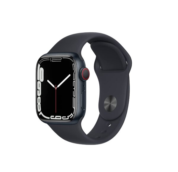 Apple Watch Series 7 (GPS + Cellular, 41mm) - Midnight Aluminium Case with Midnight Sport Band - Regular