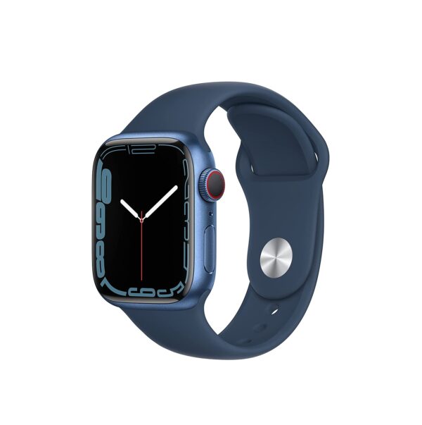 Apple Watch Series 7 (GPS + Cellular, 41mm) - Blue Aluminium Case with Abyss Blue Sport Band - Regular