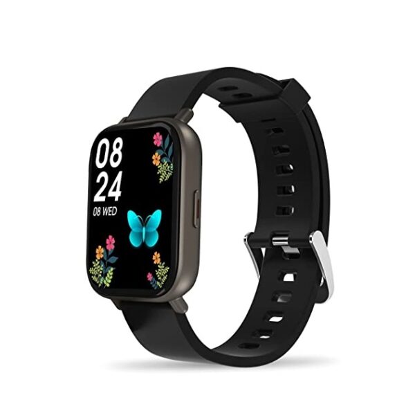 Portronics Kronos Y1 Bluetooth Calling Smart Watch with Multiple Sports Modes, Full Touch 1.75″ Screen, SpO2 Monitoring Black