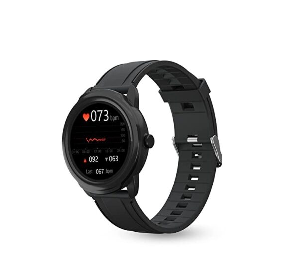 Portronics Kronos Beta Smart Wrist Watch with Full Touch Control, 1.28 inch TFT-LCD Display (Black)