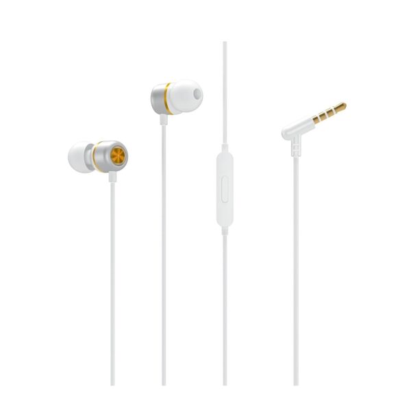 Portronics Conch 10 in-Ear Wired Earphone (White)