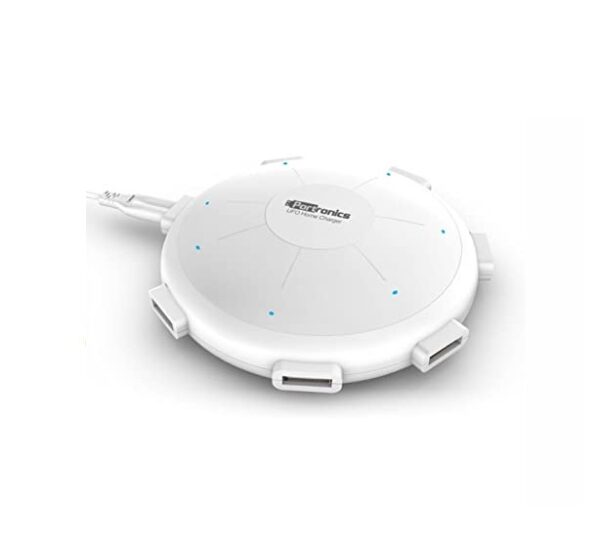 Portronics POR 343 UFO USB Home Charger 6 Ports – White