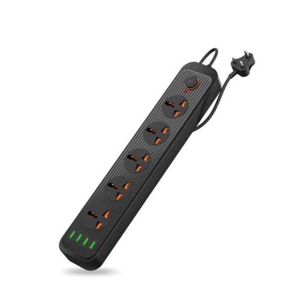 Portronics Power Plate 6 with 4 USB Port + 5 Power Sockets Extension Board