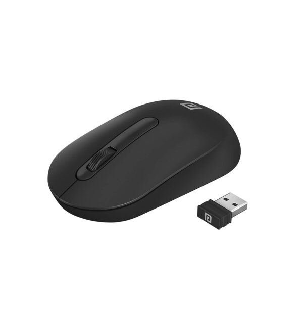 Portronics Toad 13 2.4 GHz Wireless Optical Mouse with USB Nano Receiver, 1200 DPI Resolution Optical Sensor (Black)