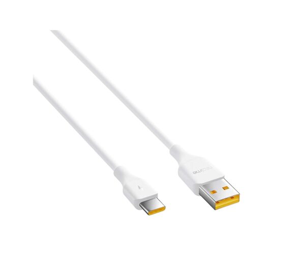 realme USB Type C TPE Cable (White) with Fast Charging