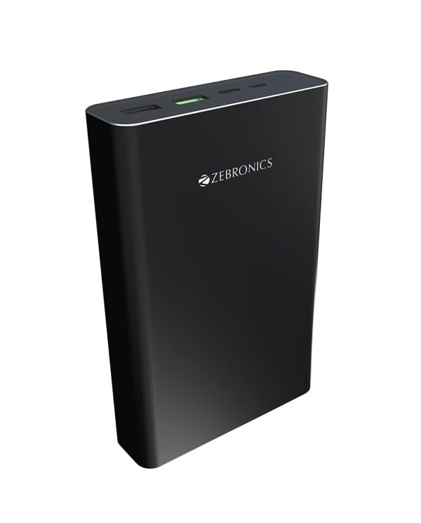 ZEBRONICS Power Bank 19200 mAh, 100W Rapid Charging, Black