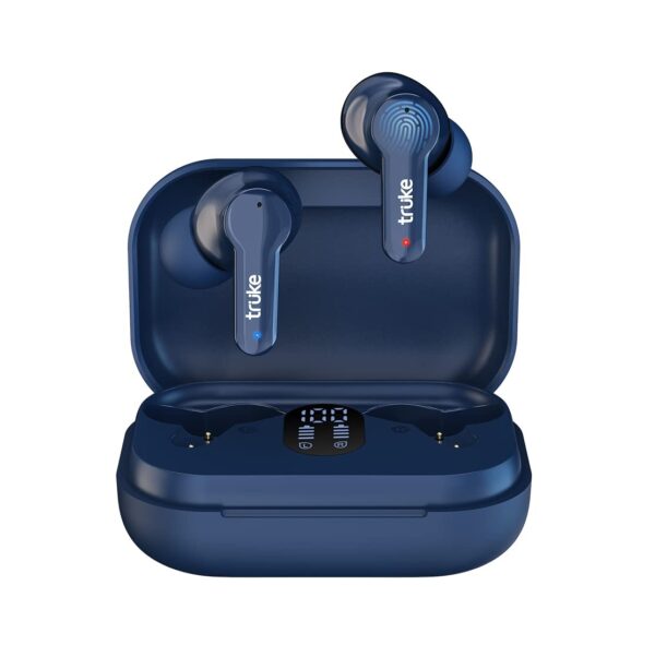 truke Buds Q1 True Wireless in Ear Earbuds with mic, 30H Playtime (Blue)
