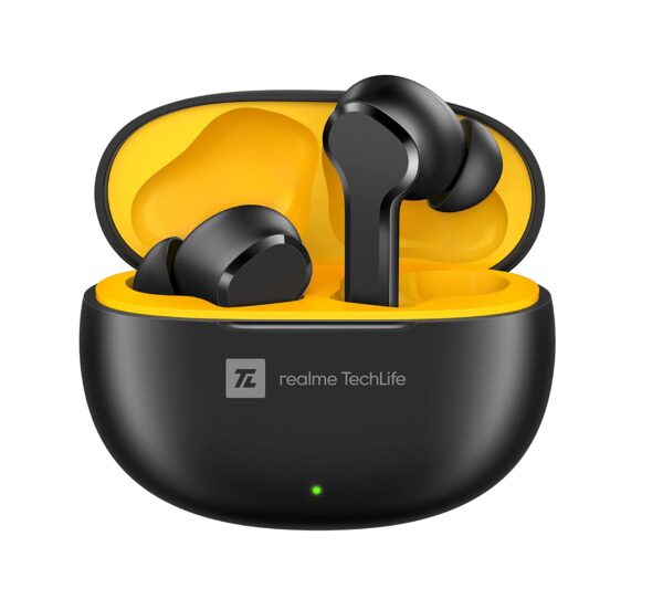 realme TechLife Buds T100 Bluetooth Truly Wireless in Ear Earbuds with mic (Black)