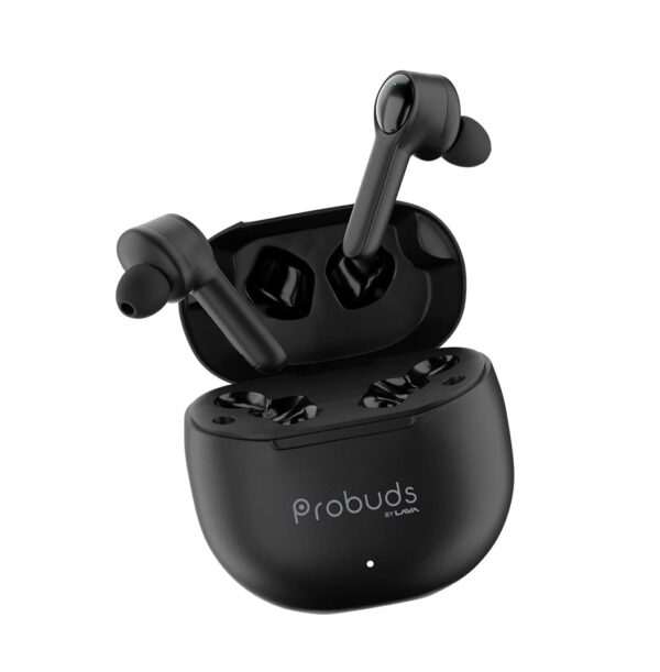Lava Probuds 21 45 Hrs Playtime with 60Mah Bull Battery Bluetooth Truly Wireless in Ear Earbuds (Black)