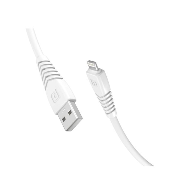 Portronics Konnect Core II 2.4A Fast Charging 1M Lightning Cable for iPhone/iPad/iPod (White)