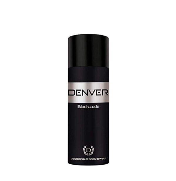 DENVER Black Code Deo - 150ML, Long Lasting Deodorant Body Spray for Men