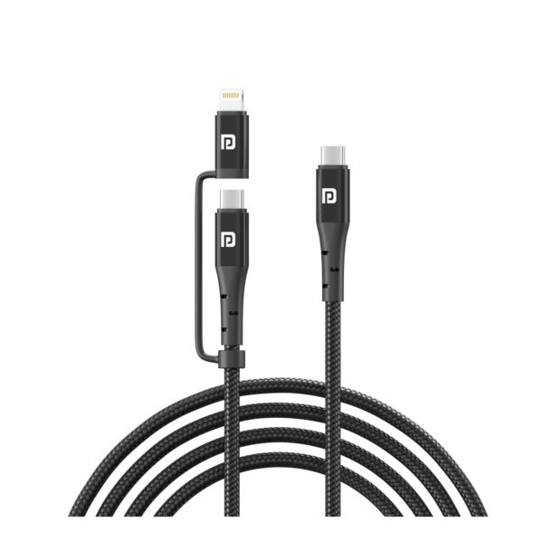 Portronics Konnect J6 Dual Output 60W Cable (Black)