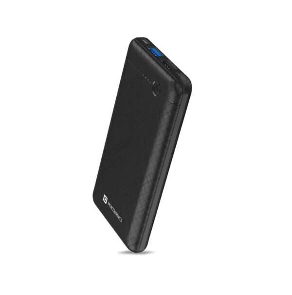 Portronics Power Brick II 10000 mAh,2.4A 12w Slim Power Bank (Black)