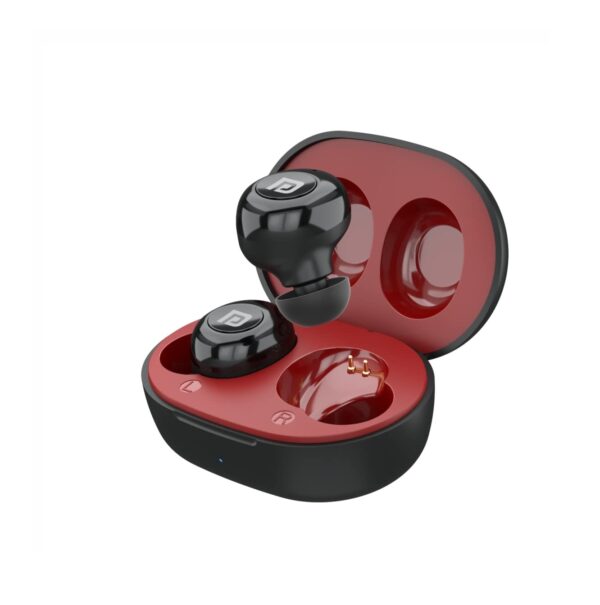 Portronics Harmonics Twins S3 Smart TWS Bluetooth 5.2 Earbuds (Red)