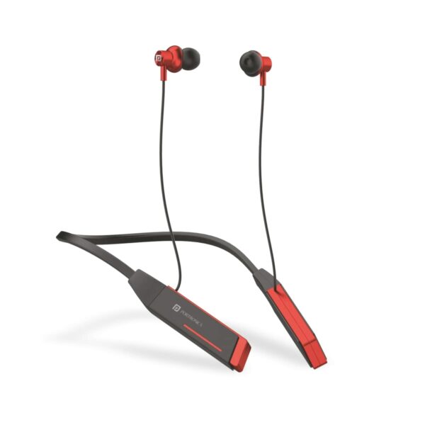 Portronics Harmonics Z2 Wireless Bluetooth 5.2 Headset (Red)