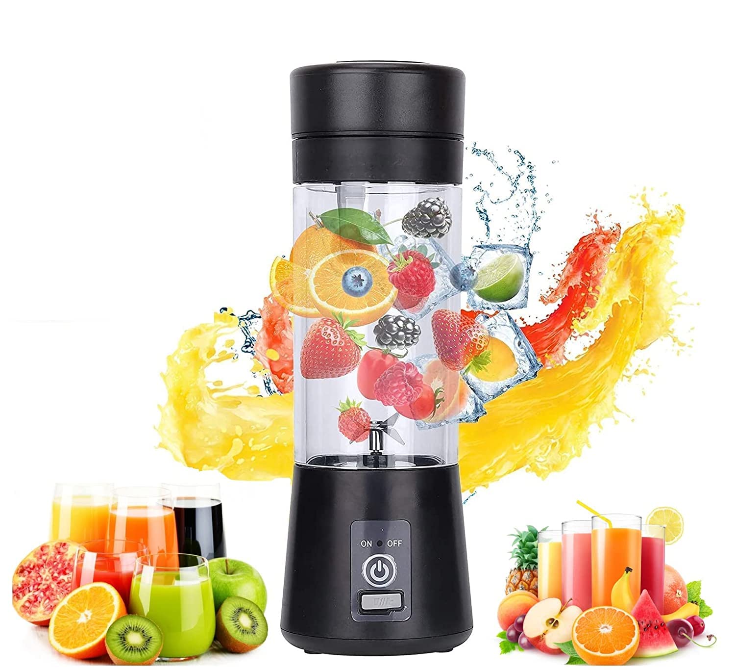 Portable Rechargeable Battery Juice Blender 