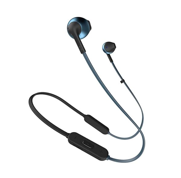 JBL T205BT Bluetooth Headset (Blue, In the Ear)