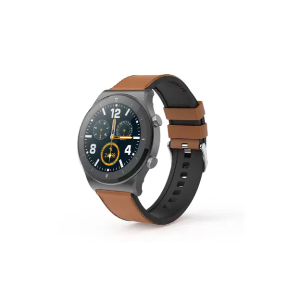 Pebble Revo Bluetooth Calling Smartwatch for Men Black Smartwatch (Brown Strap, Regular)