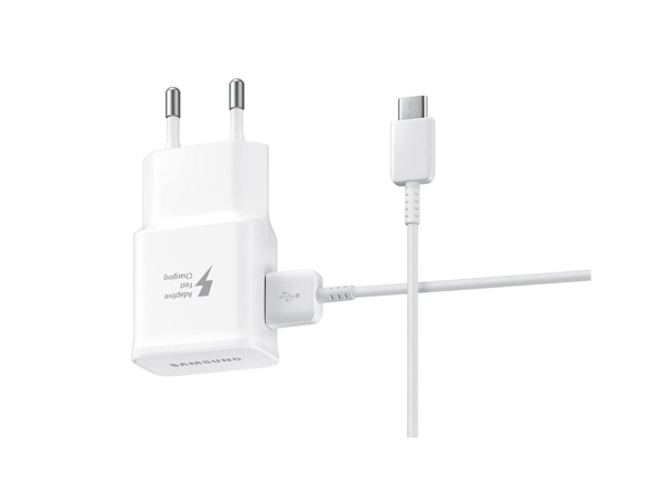 Samsung Original 15W Travel Adapter + USB A to C Cable for Smartphones, White