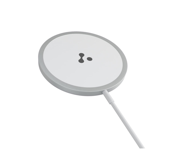 Ambrane AeroSync 15 Watt Fast Charging Wireless Pad, Compatible with Wireless Charging Enabled Devices (White)