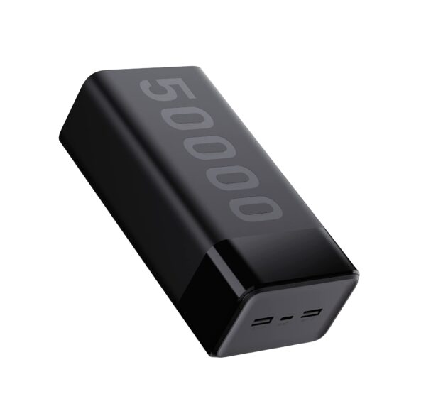 Ambrane 50000mAh Power Bank, 20W Fast Charging, Metallic Body, Triple Output (Stylo Max, Black)