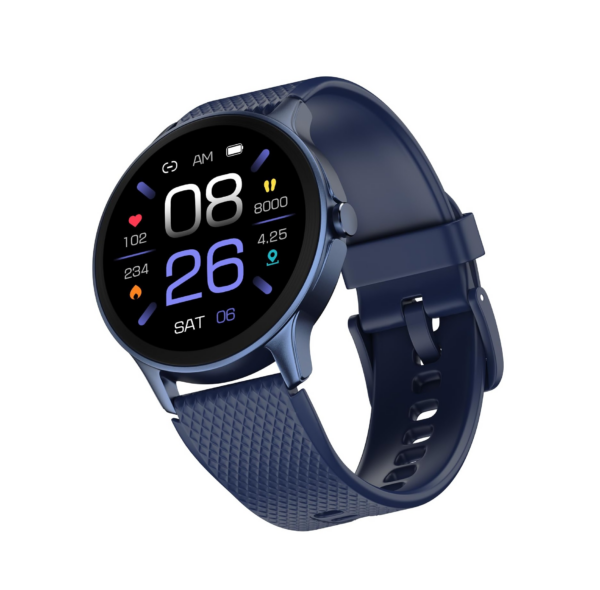 Noise Arc Round Dial Smartwatch with 1.38″ Heavy-Duty Display (Midnight Blue)