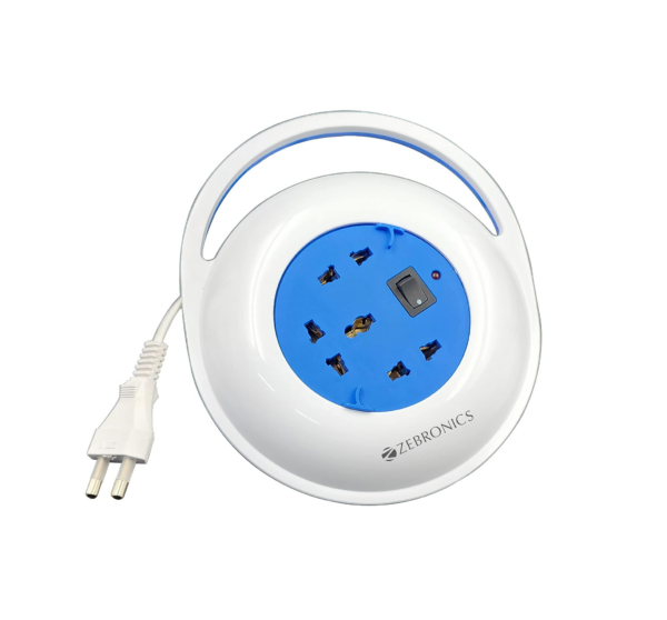 ZEBRONICS Zeb PS3401H Universal Power Socket with 4-Meter Cable – Blue