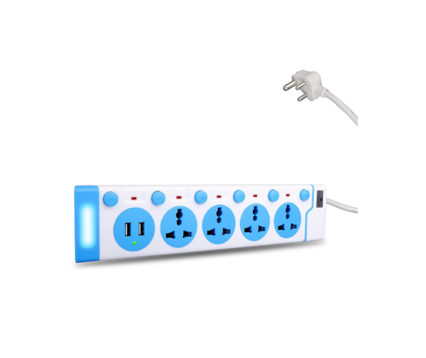 ZEBRONICS ZEB-PS4320L USB Plus 2500W Power Extension Socket