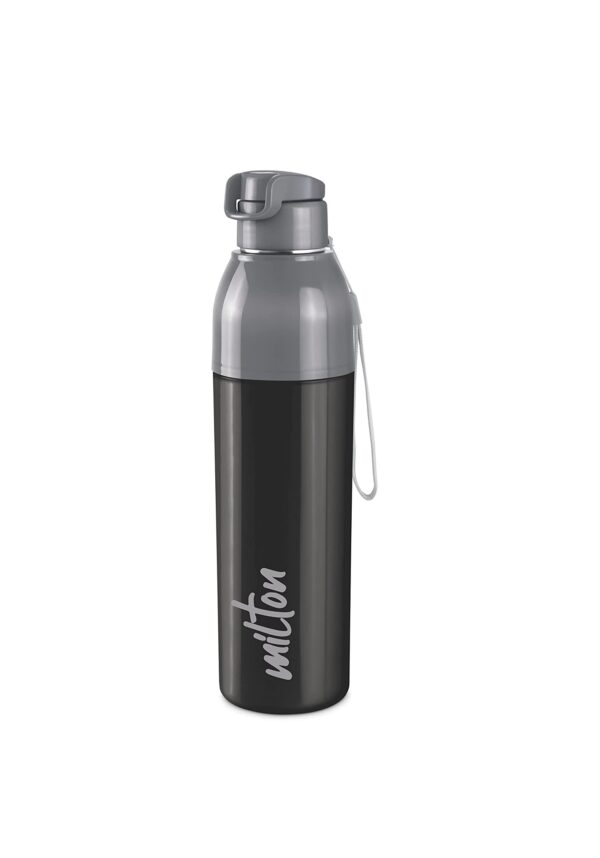 Milton Steel Convey 900 Insulated Inner Steel Water Bottle, 630 ml, Black