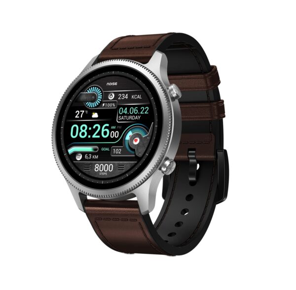 NoiseFit Halo 1.43″ AMOLED Display, Bluetooth Calling Round Dial Smart Watch (Vintage Brown)