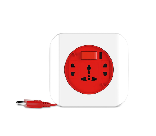 Goldmedal 240V Dazzle 2 Pin 5 Mtr Cable Extension Cords (White And Red)