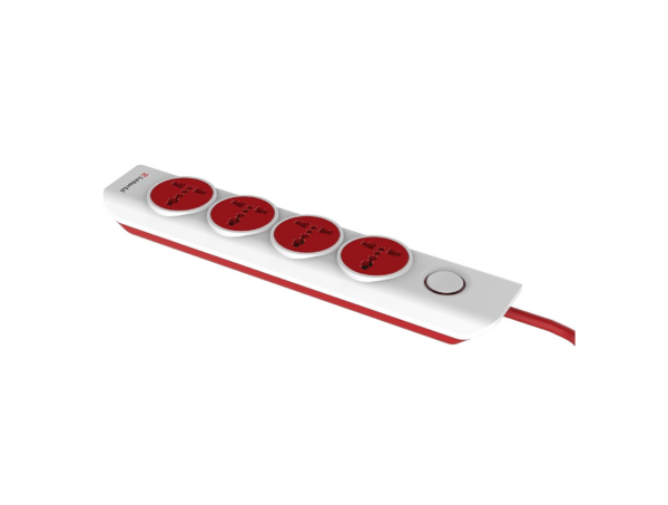 Goldmedal Curve Plus 205102 Plastic i-Design 4×1 Power Strip (White)