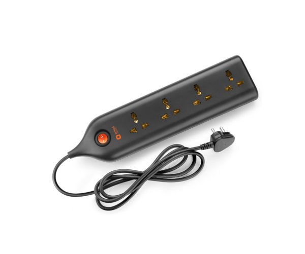 Orient Electric 240V 6A Four-Way Extension Board (Black)