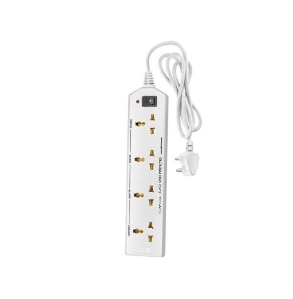 Orient Electric 4 Way Extension Board – HT 5 Mtr (White)