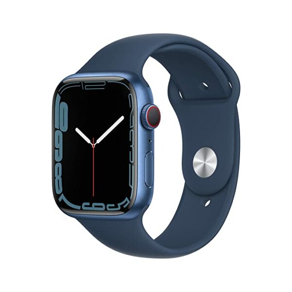 Apple Watch Series 7 (GPS + Cellular, 45mm) – Blue Aluminium Case with Abyss Blue Sport Band – Regular