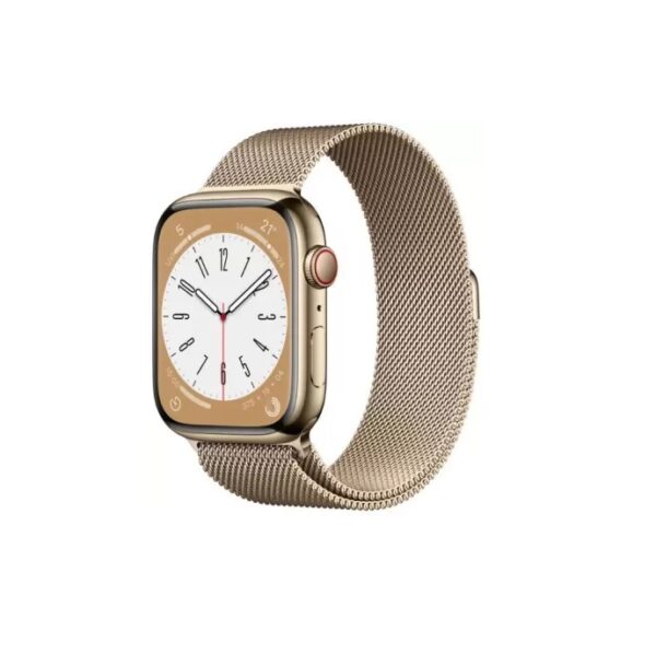 APPLE Watch Series 8 GPS + Cellular (Gold Milanese Strap, Regular)