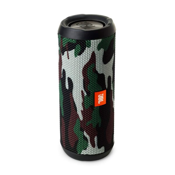 JBL Flip 4, Wireless Portable Bluetooth Speaker with Mic, JBL Signature Sound with Bass Radiator, Vibrant Colors with Rugged Fabric Design, JBL Connect+, IPX7 Waterproof & AUX (Squad)