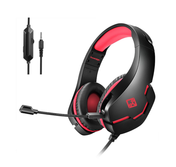 Cosmic Byte Stardust Headset with Flexible Mic for PS4, Xbox One, Laptop, PC, iPhone and Android Phones (Black/Red)