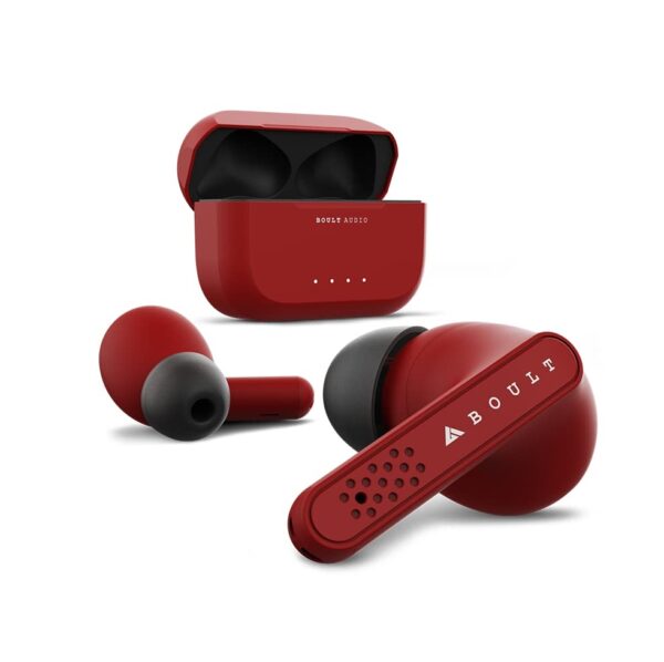 Boult Audio Z15 with 32Hrs Playtime, Touch Controls, IPX5, in Ear Earbuds TWS (Red)