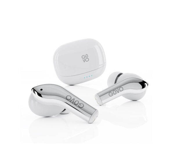 GOVO GoBuds 945 ChromeX Wireless Earbuds (ChromeX – Arctic Silver)