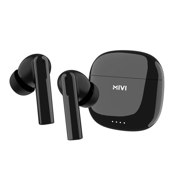 Mivi DuoPods A550 Truly Wireless in Ear Earbuds with Quad Mic ENC (Black)