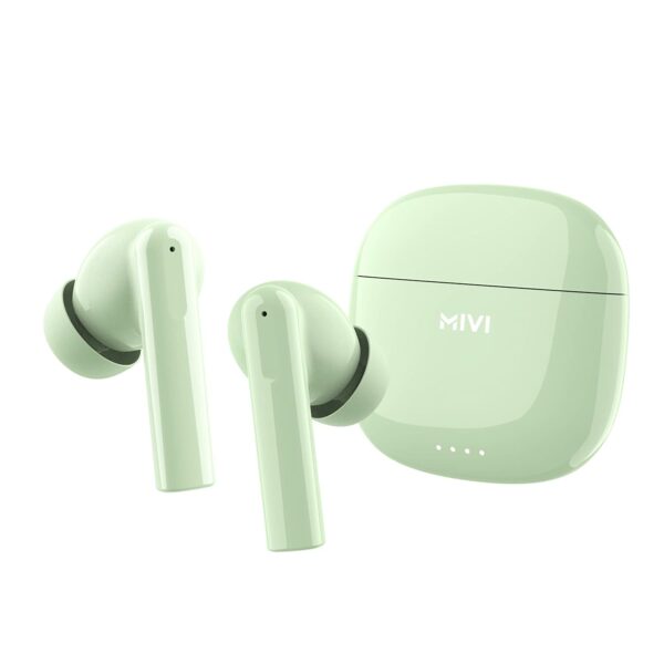 Mivi DuoPods A550 Truly Wireless in Ear Earbuds with Quad Mic ENC (Green)