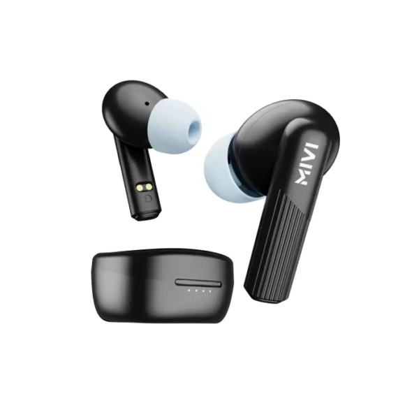 Mivi DuoPods D3 TWS,13mm Driver,Rich Bass,50H Playtime (Cobalt Black, True Wireless)